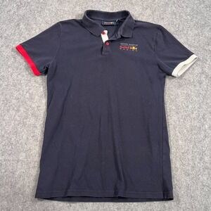 Aston Martin‎ Red Bull Racing Navy Blue Short Sleeve Polo Shirt Men's Size Small